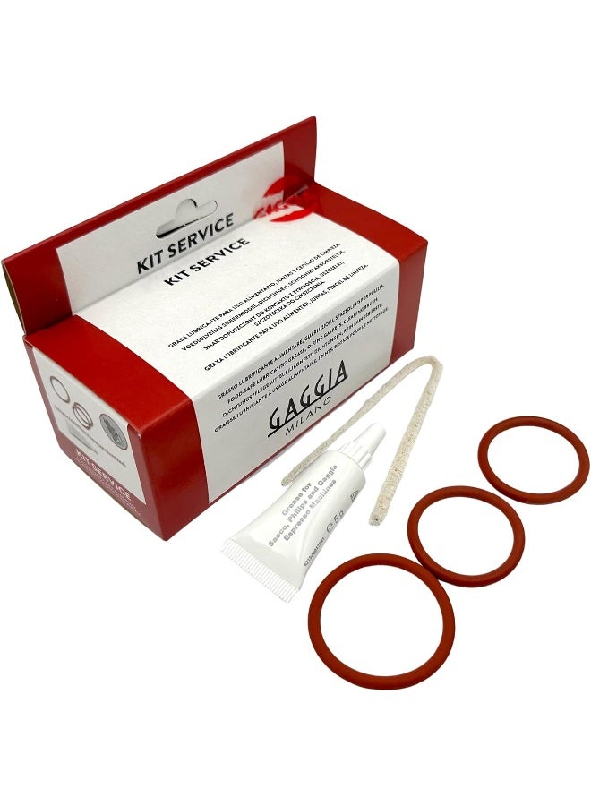 Gaggia 21001683 Bean to Cup Cleaning Service Kit - Lubricating Grease, 2 x o-Ring gaskets and Cleaning Brush - Image 1